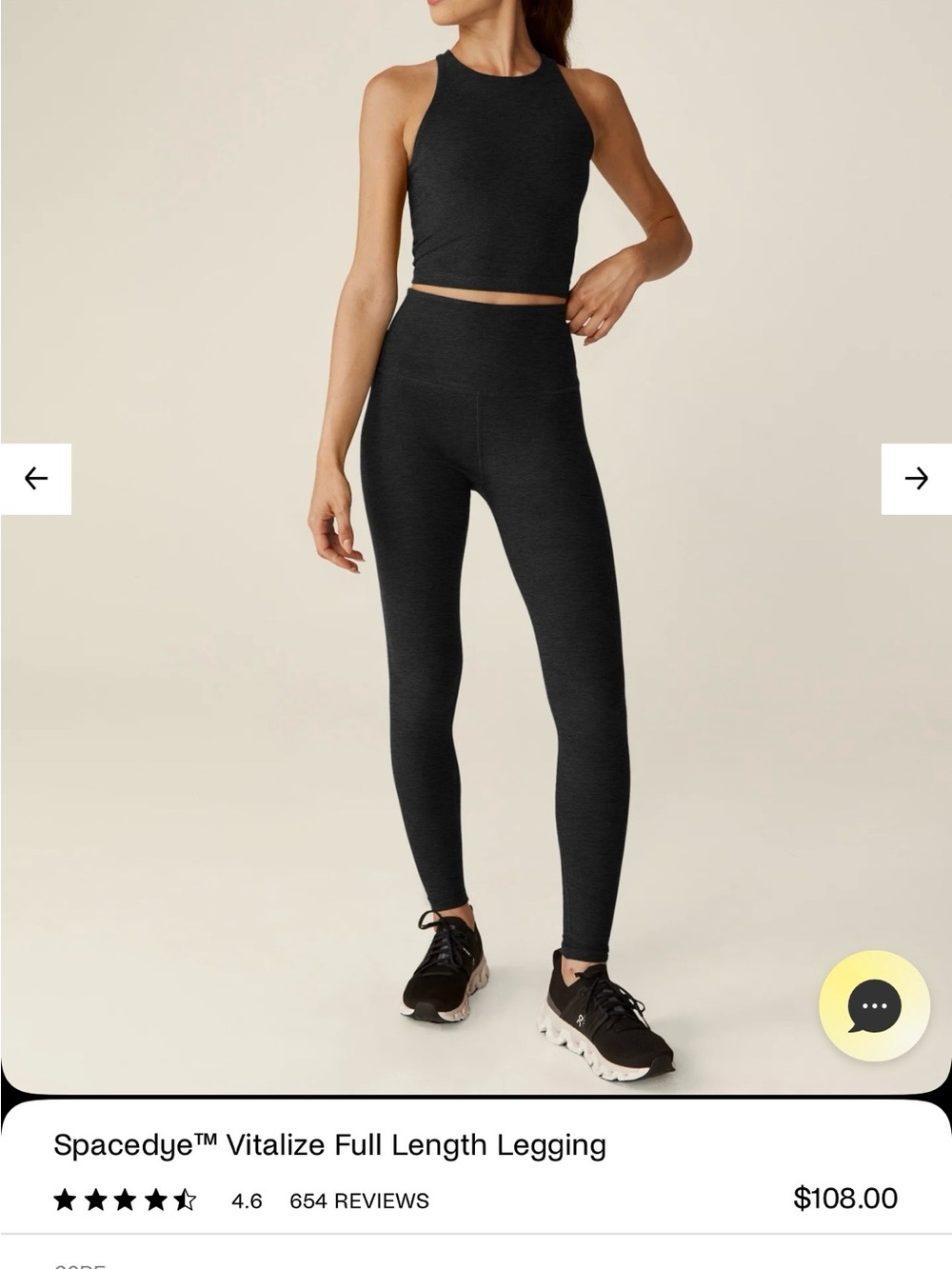 Beyond Yoga Spacedye Vitalize Full Length Legging - Black